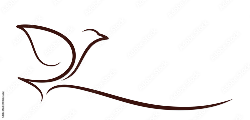 The symbol of a flying stylized bird.
