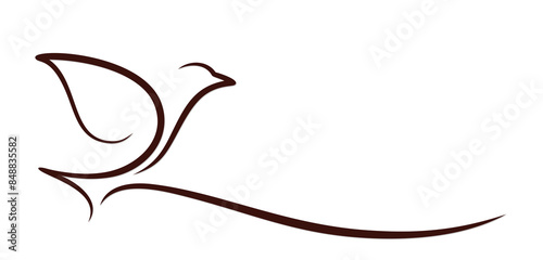The symbol of a flying stylized bird.