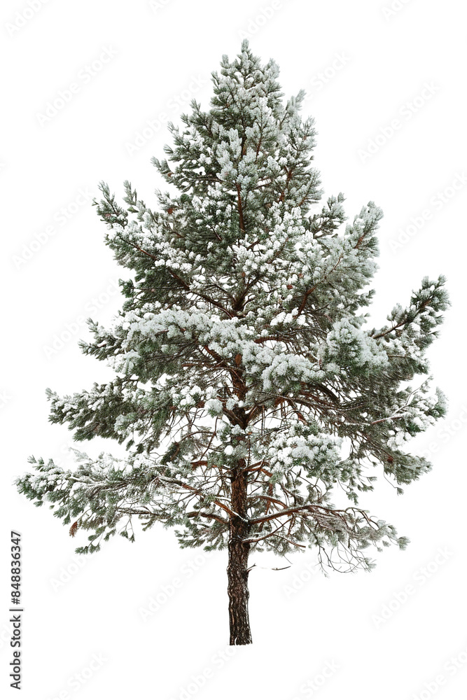 snow covered pine tree isolated on transparent background snow covered pine tree isolated on transparent background