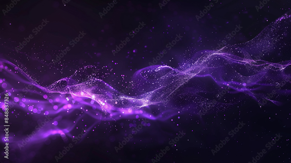 Purple Abstract Background with Glowing Stars and Smoke Purple Abstract Background with Glowing Stars and Smoke