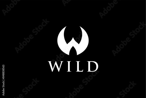 Wild letter w logo design editable vector 
