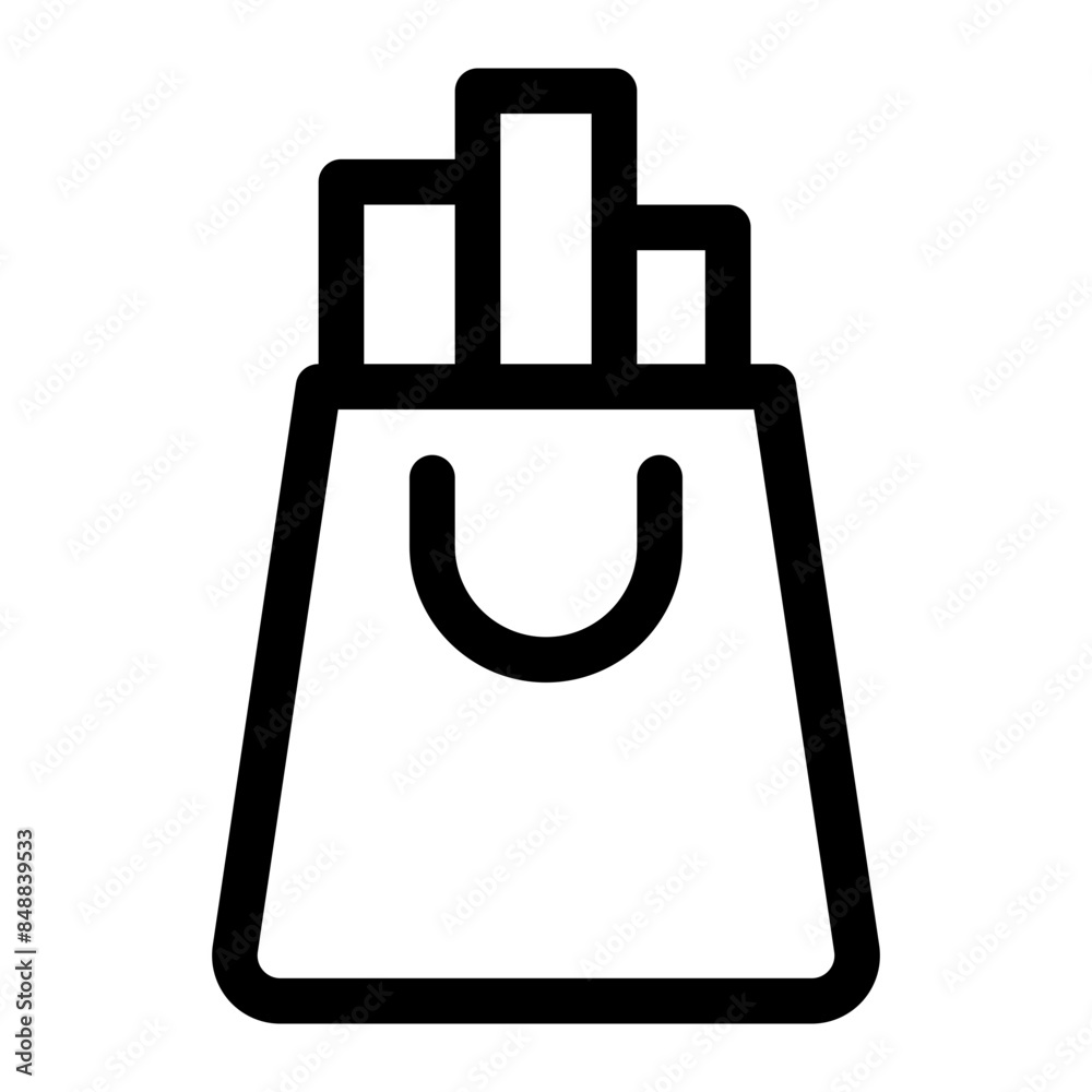 Shopping bag market icon