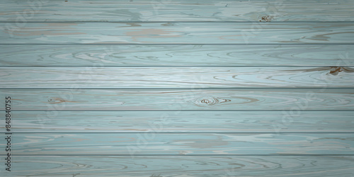 Cut timber panels turquoise blue colores distressed weathered graphic illustration. Wooden texture pattern tropical style.