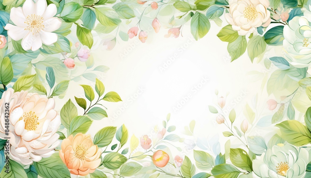 Fototapeta premium 花のフレーム