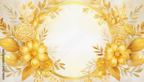 Wallpaper Mural gold laurel wreath on background Torontodigital.ca