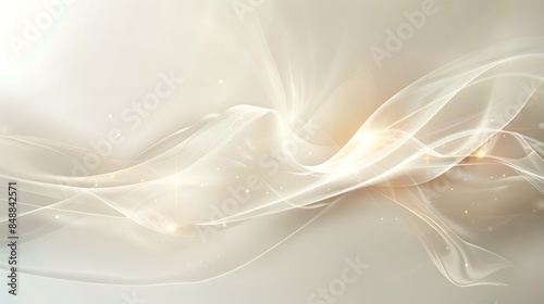 Wallpaper Mural Abstract background. Lightness and smoothness of every line. Soft focus blur. Soft flashing light beige. Copy space. Torontodigital.ca