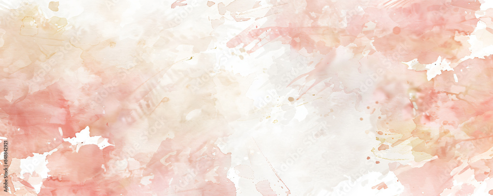 Fototapeta premium Light pink and beige watercolor background with subtle pastel tones, perfect for elegant designs or artistic projects that need an air of softness and sophistication.