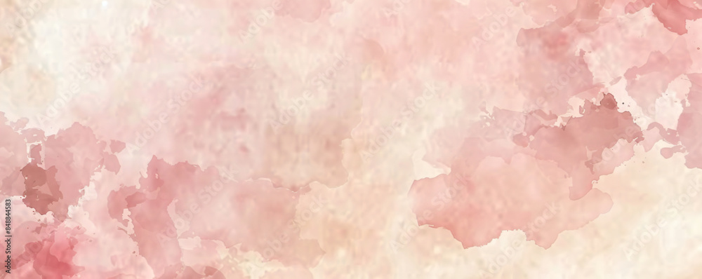 Light pink and beige watercolor background with subtle pastel tones, perfect for elegant designs or artistic projects that need an air of softness and sophistication. 