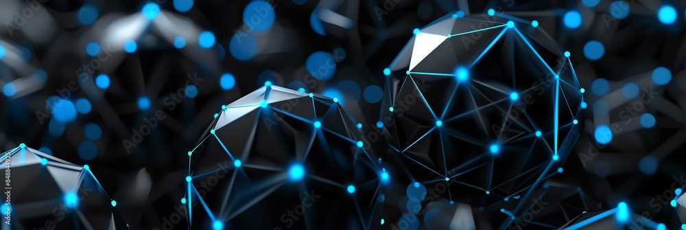a wallpaper for a with black mathematical shapes with blue glowing details, it is surrealistic and abstract, a wallpaper for a with black mathematical shapes with blue glowing details, it is surrealistic and abstract,