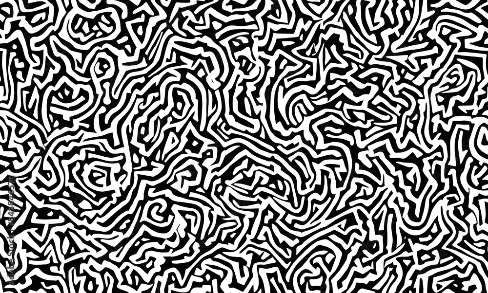 Black and white pattern. Abstract seamless pattern. AI generated. Black and white pattern. Abstract seamless pattern. AI generated.