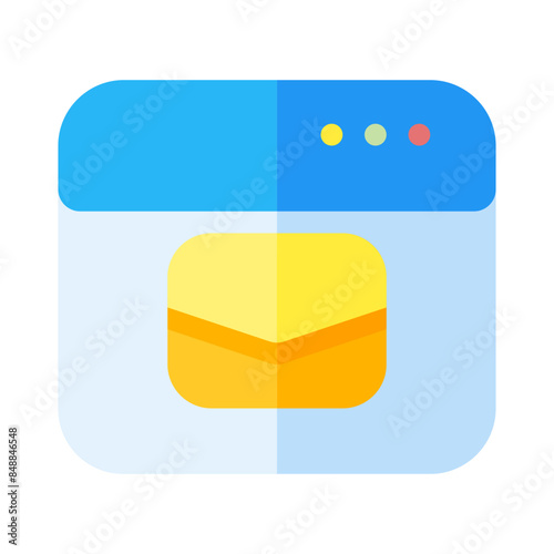 webmail website email icon flat design style