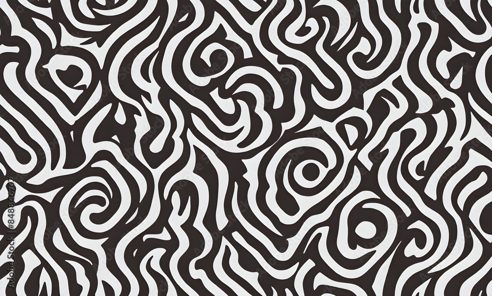 Black and white pattern. Abstract seamless pattern. AI generated. Black and white pattern. Abstract seamless pattern. AI generated.