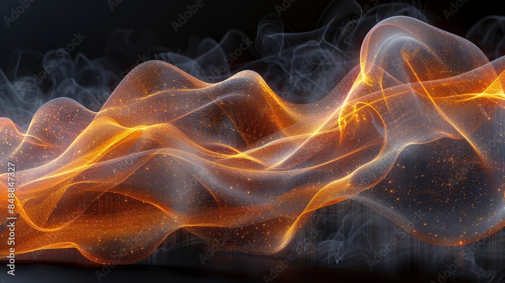 Obraz premium Abstract Wave Representation Of Connections In A Universe, Abstract Background HD For Designer