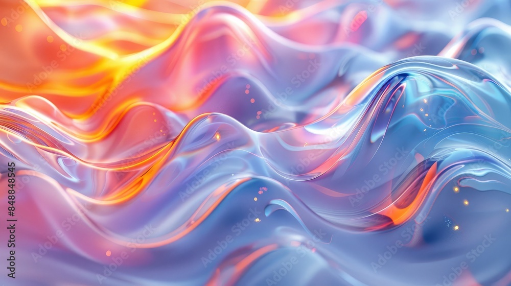 Fototapeta premium Artistic 3D Connections In An Abstract Waterfall, Abstract Background HD For Designer