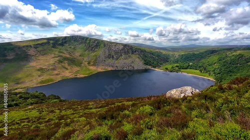 Ireland Epic locations wild nature Lough Tay in the Wicklow Hills an area of outstanding natural beauty photo