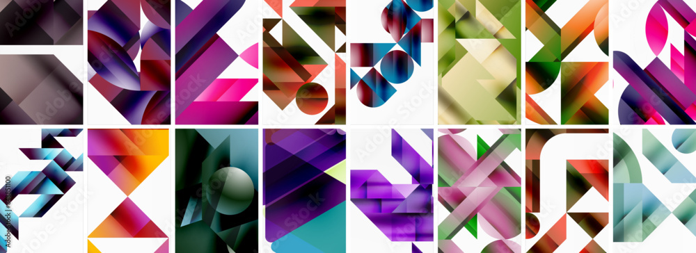 Set of abstract minimal geometric backgrounds with lines, circles and triangles. Vector Illustration For Wallpaper, Banner, Background, Card, Book Illustration, landing page Set of abstract minimal geometric backgrounds with lines, circles and triangles. Vector Illustration For Wallpaper, Banner, Background, Card, Book Illustration, landing page