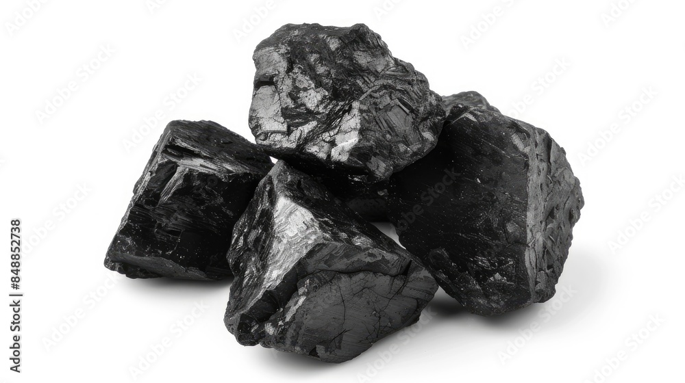 Coal on a white background Coal on a white background