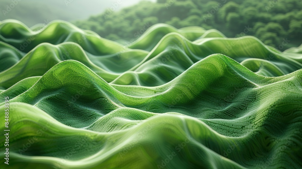 Abstract Green Art With Flowing Lines, Abstract Background HD For Designer Abstract Green Art With Flowing Lines, Abstract Background HD For Designer