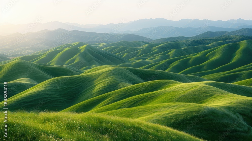 Abstract Green Representation Of A Peaceful Landscape, Abstract Background HD For Designer