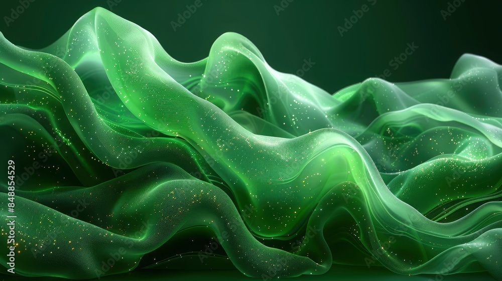 Abstract Green Waves With A Natural Feel, Abstract Background HD For Designer Abstract Green Waves With A Natural Feel, Abstract Background HD For Designer