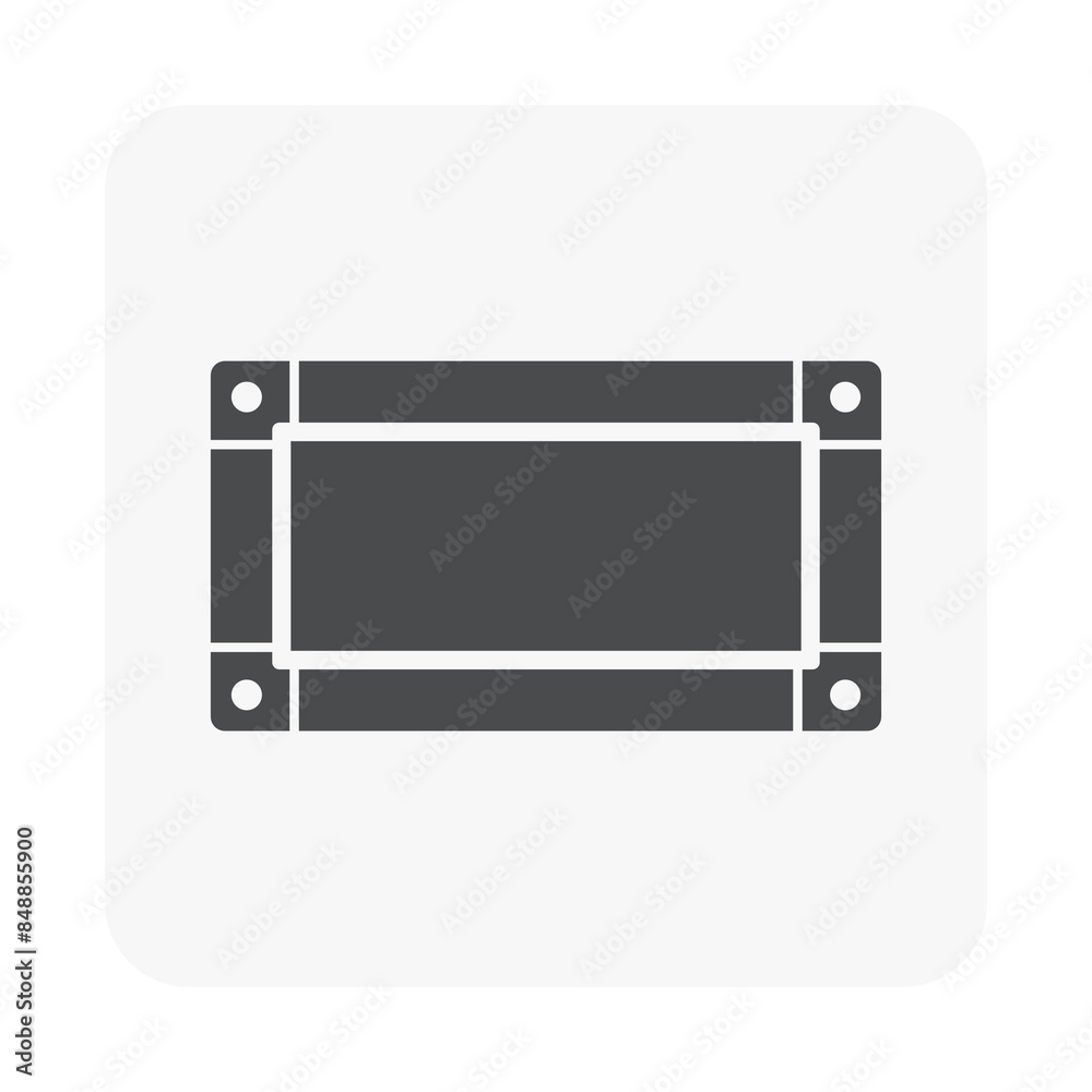 Rectangular straight duct vector icon. Galvanized steel sheet with flange for ductwork by install on ceiling to distributing supplying hot cold air in hvac or air conditioning, ventilation system. Rectangular straight duct vector icon. Galvanized steel sheet with flange for ductwork by install on ceiling to distributing supplying hot cold air in hvac or air conditioning, ventilation system.