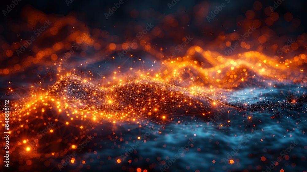 3D Abstract Art Of Connections In A Network Of Light, Abstract Background HD For Designer 3D Abstract Art Of Connections In A Network Of Light, Abstract Background HD For Designer