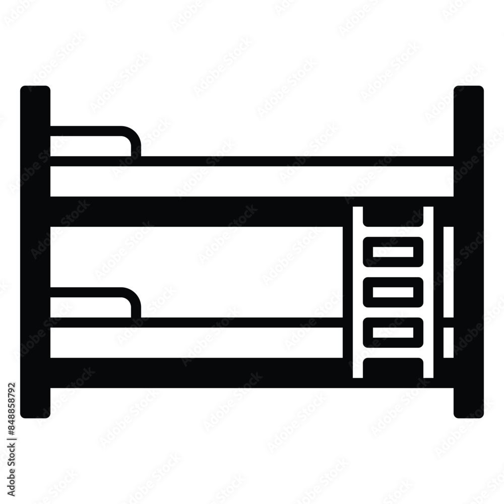 bunk bed icon vector or logo illustration outline black color style bunk bed icon vector or logo illustration outline black color style