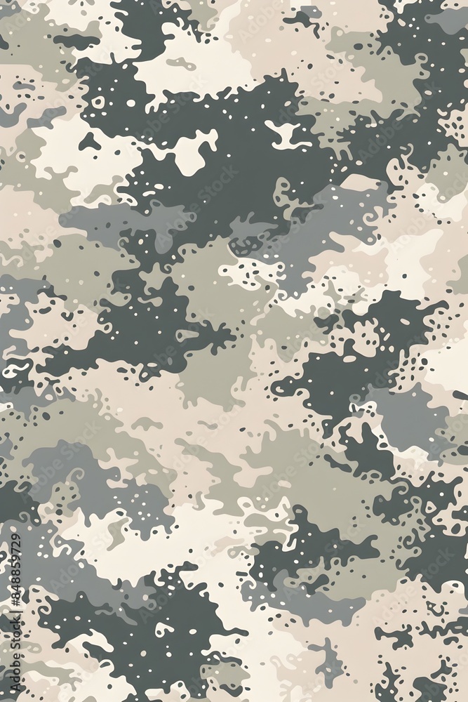 Obraz premium Futuristic Muted Tones Digital Camo Pattern for Versatile Graphic Design and Textile Applications