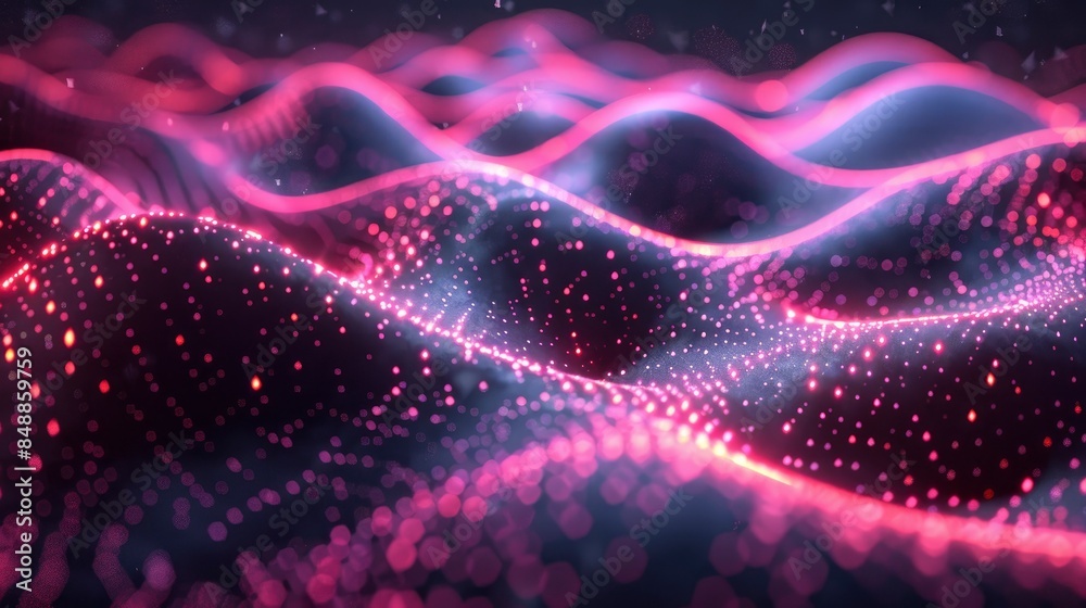 Abstract 3D Depiction Of Connections In A Sound Wave, Abstract Background HD For Designer Abstract 3D Depiction Of Connections In A Sound Wave, Abstract Background HD For Designer