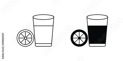 lime juice icon with white background vector stock illustration