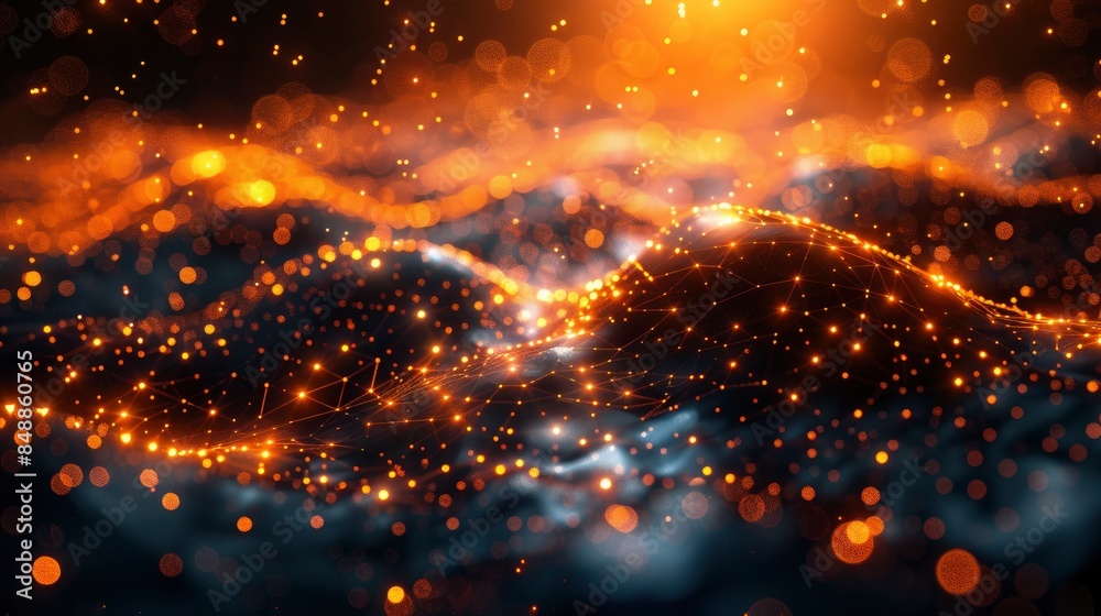Abstract 3D Representation Of Connections In A Cosmic Lattice, Abstract Background HD For Designer Abstract 3D Representation Of Connections In A Cosmic Lattice, Abstract Background HD For Designer