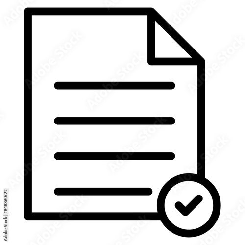 Clipboard, checklist, report, survey or agreement editable stroke