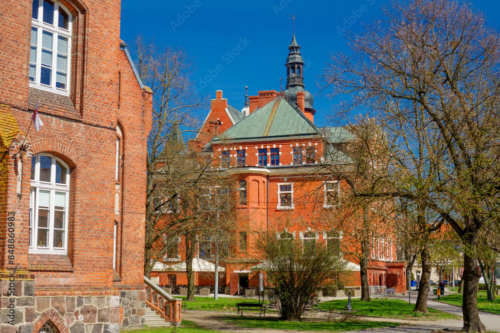 Obraz premium 2023-04-21; historical part of the city ketrzyn. poland,