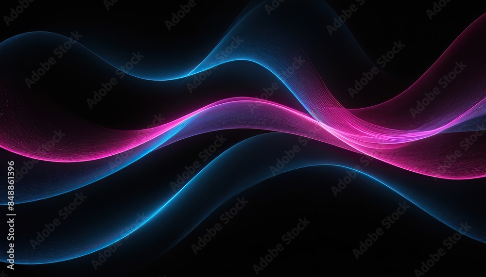 A pink and blue wave with a black background
A pink and blue wave with a black background