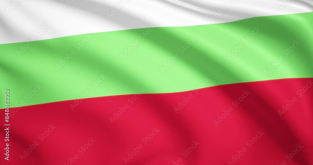 flag of Bulgaria. Bulgarian flag background. 4k 60FPS flag of Bulgaria. Bulgarian flag background. 4k 60FPS