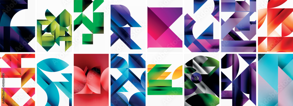 Set of abstract minimal geometric backgrounds with lines, circles and triangles. Vector Illustration For Wallpaper, Banner, Background, Card, Book Illustration, landing page Set of abstract minimal geometric backgrounds with lines, circles and triangles. Vector Illustration For Wallpaper, Banner, Background, Card, Book Illustration, landing page