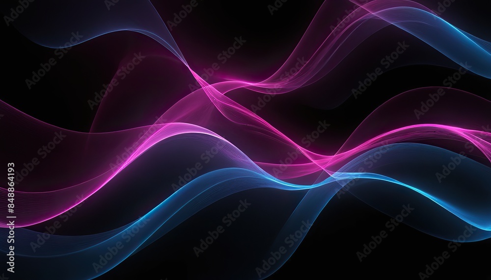 A pink and blue wave with a black background
A pink and blue wave with a black background