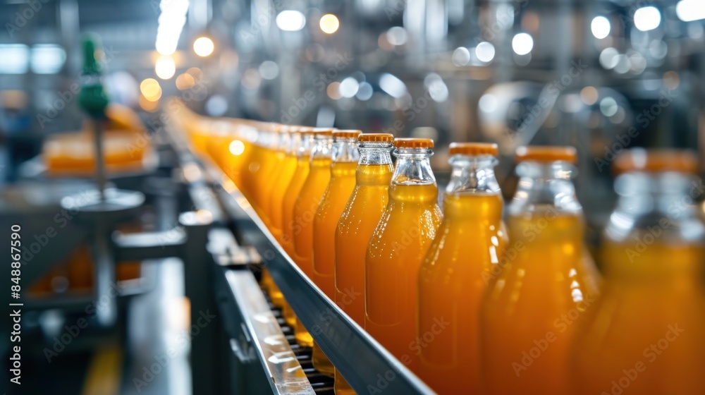 product bottles fruit juice on the conveyor belt in the beverage factory, industrial, manufacture, production, line, plant, technology, juice, machine, machinery, equipment, automated product bottles fruit juice on the conveyor belt in the beverage factory, industrial, manufacture, production, line, plant, technology, juice, machine, machinery, equipment, automated