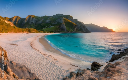Famous Myrtos beach in Cefalonia island photo