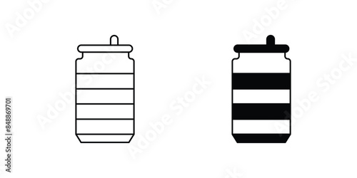 soda can icon with white background vector stock illustration