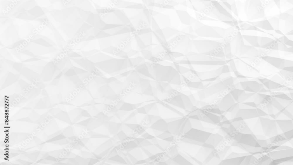 Abstract white background motion geometric polygonal texture design, perfect for modern and minimalistic projects. loop animation technology concepts, business presentation 3d render