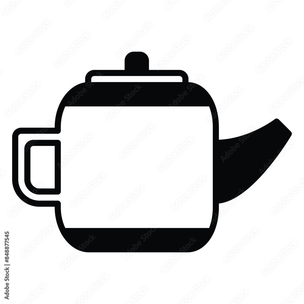kettle icon vector or logo illustration outline black color style kettle icon vector or logo illustration outline black color style