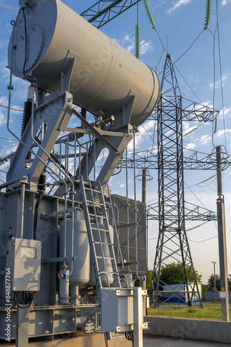  Transformer at a substation.