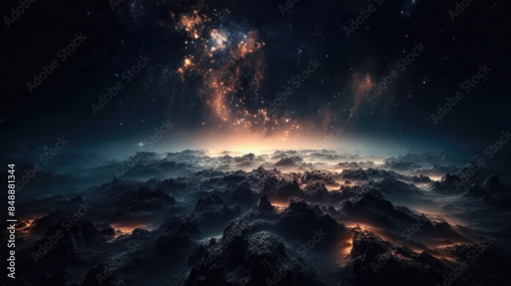 Formation of planet. Galaxy Background Space Blue Space. Formation of planet. Galaxy Background Space Blue Space.