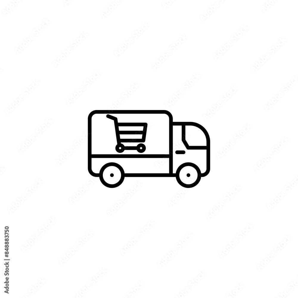 delivery icon on white background delivery icon on white background