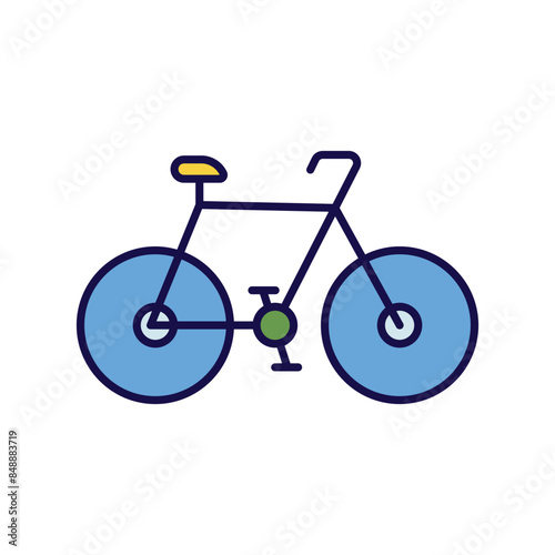 bicycle icon with white background vector stock illustration