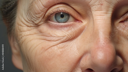 Close-up photograph of a female patient's face, her expression conveying gratitude and appreciation for her doctor's expertise and care.