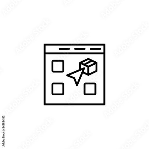 select item icon on white background