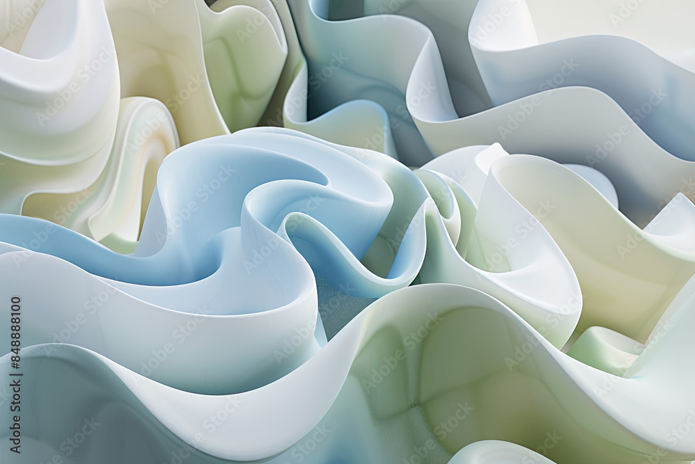 Obraz premium Abstract 3D Background with Geometric Shapes and Dynamic Colors