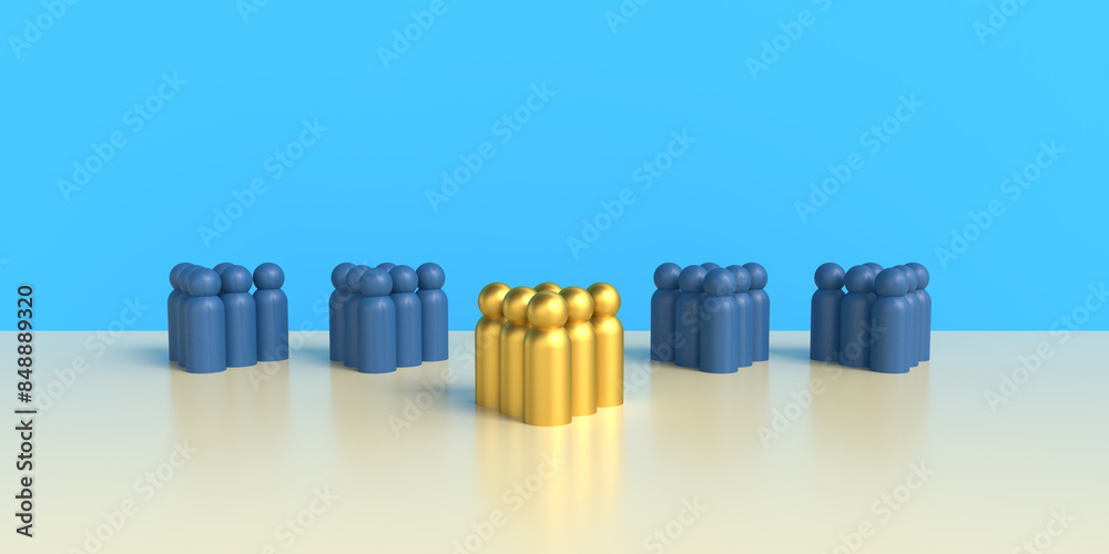 Naklejka premium Group leadership concept stock illustration